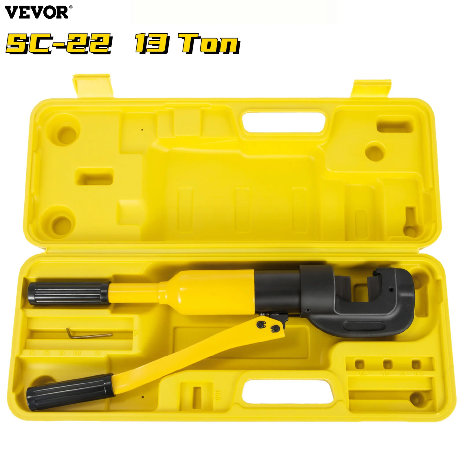 

VEVOR SC-22 Integral Hydraulic Rebar Cutter Clamp 13Ton Manuel Integral Cutting Tool Max Cutting 9/10in Making Roll Cages Frames