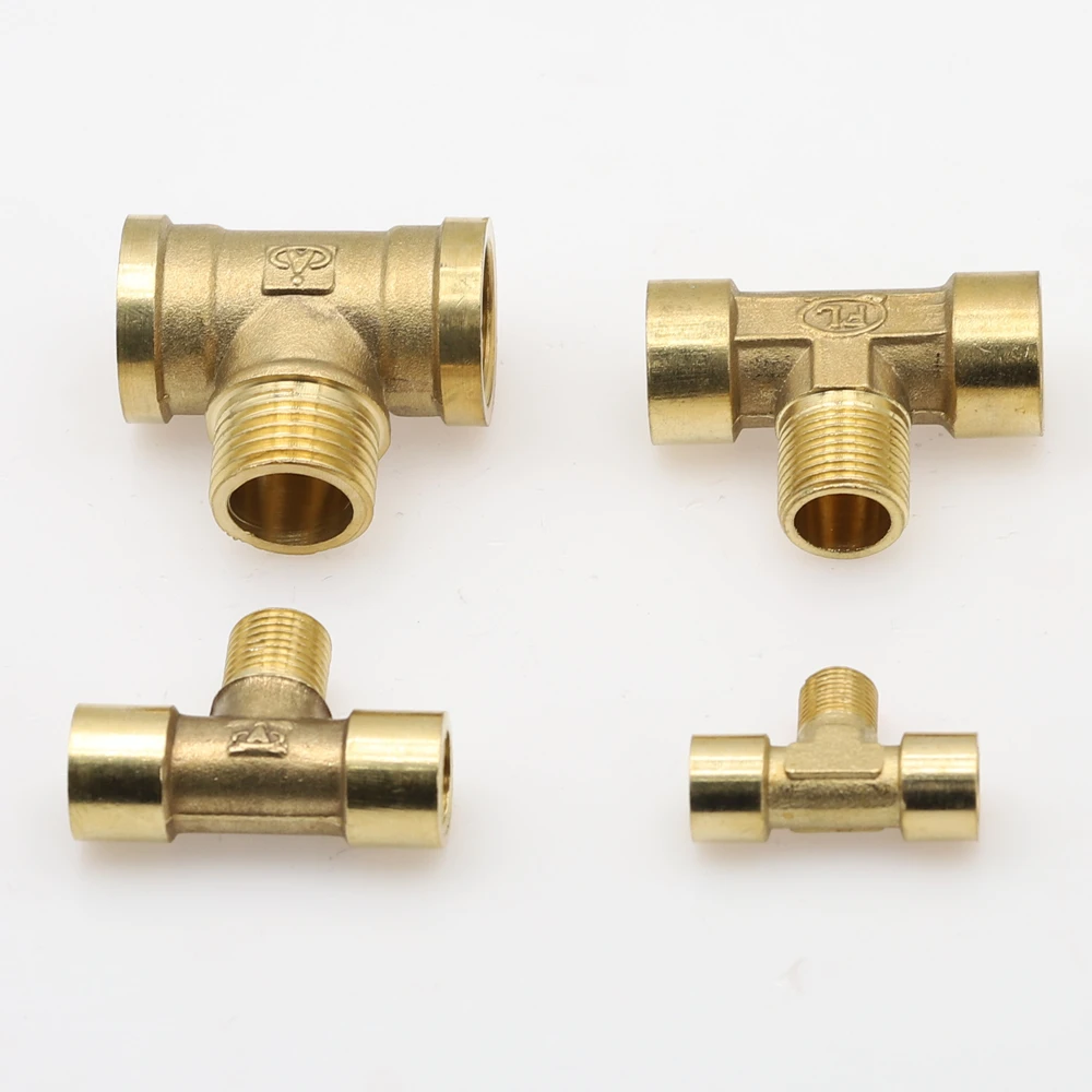 Медные трубчатые фитинги тройник женский/мужской/женский 1/8 &quot1/4&quot 3/8 &quot1/2&quot
