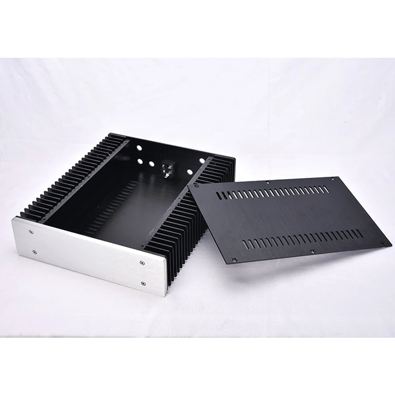 

Vogue 2607 311*260*70mm Small Rear Stage Amplifier Aluminum Chassis Box House DIY With Cooling Holes Amplifier Case Shell
