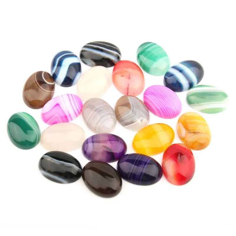 5 шт. новые Агатовые Кабошоны в форме яйца полоску без отверстий для изготовления
