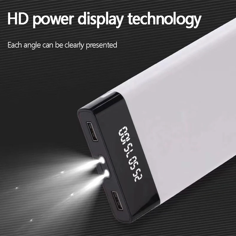 Мобильная мощность 20000mAh двойной USB портативный ЖК банк питания Внешнее зарядное