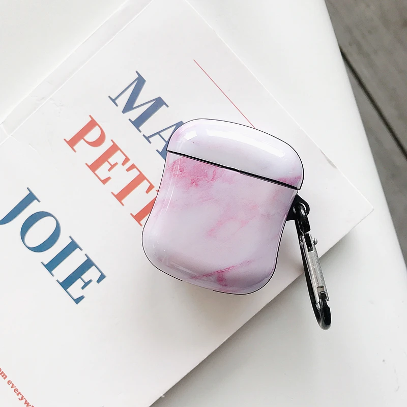 Модный мраморный узор для Airpods 2/1 чехол Роскошный силиконовый Bluetooth защитный чехол для наушников для Air pods чехол мягкий чехол - Цвет: XH042