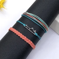 fashion trend yuanzhu mountain three layer woven bracelet womens retro handmade couple bracelet for women unisex jewelry gift