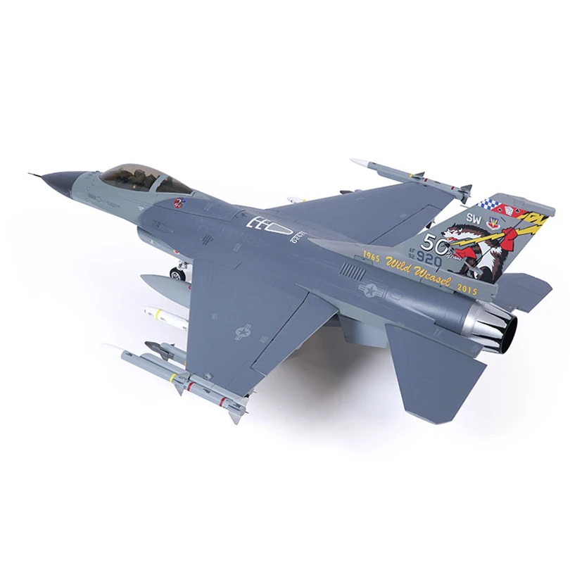 Радиоуправляемый самолет FMS 80 мм Ducted Fan EDF Jet F16 F-16 Falcon 6CH с клапанами убирает