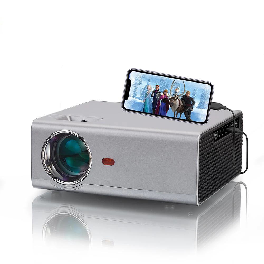 

2021 хорошо продаваемый портативный родной проектор 1280*720P, светодиодный проектор с поддержкой Full HD 1080P, 3D Видеопроектор для домашнего кинотеа...