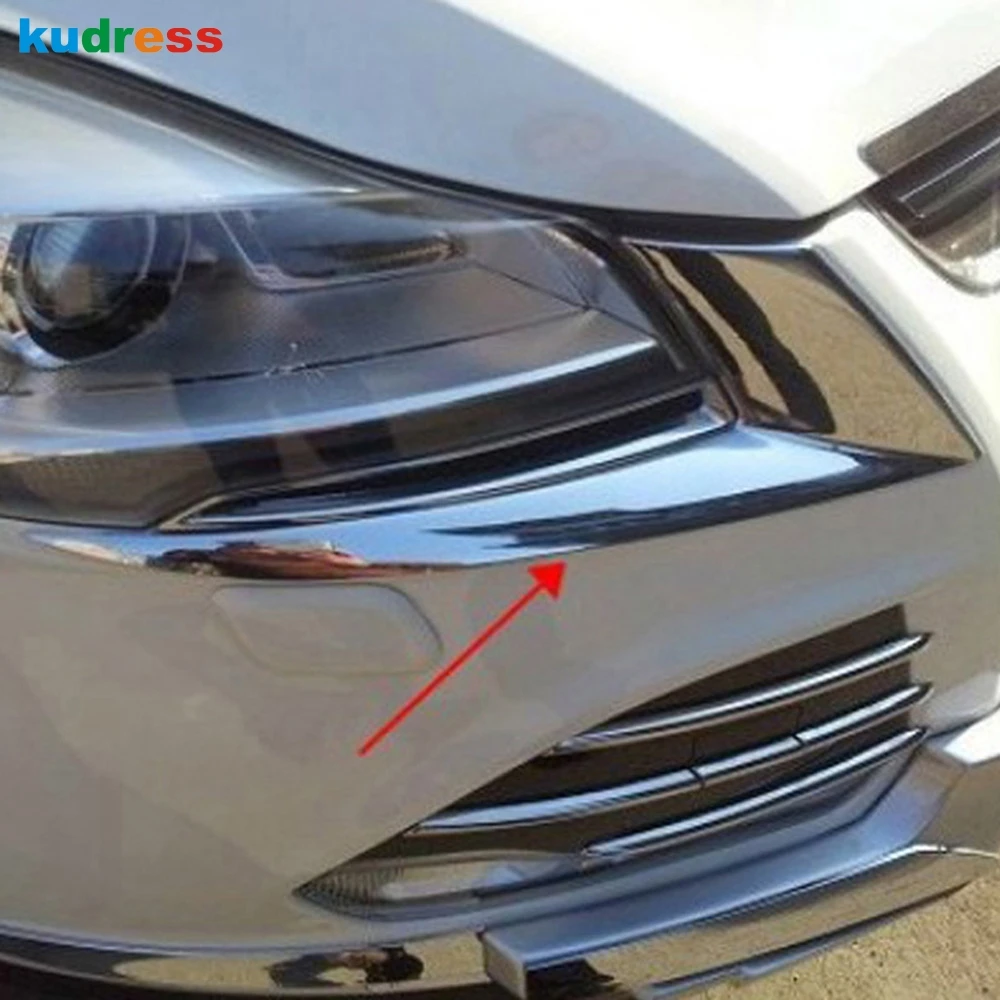 Для Ford Kuga Escape 2013 2014 2015 Хром спереди головной светильник для бровей накладка лампа