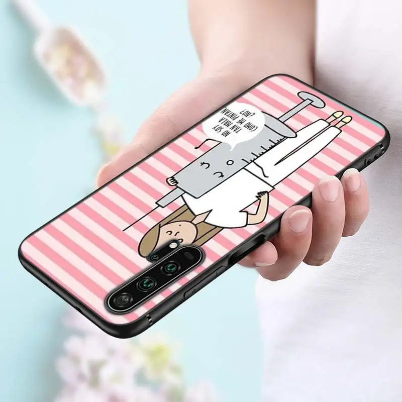 Черный силиконовый чехол для медсестры медицинская медицина для huawei Honor 10i 9X8X20 10 9 Lite 8 8A 7A 7C Pro удобный телефонный футляр