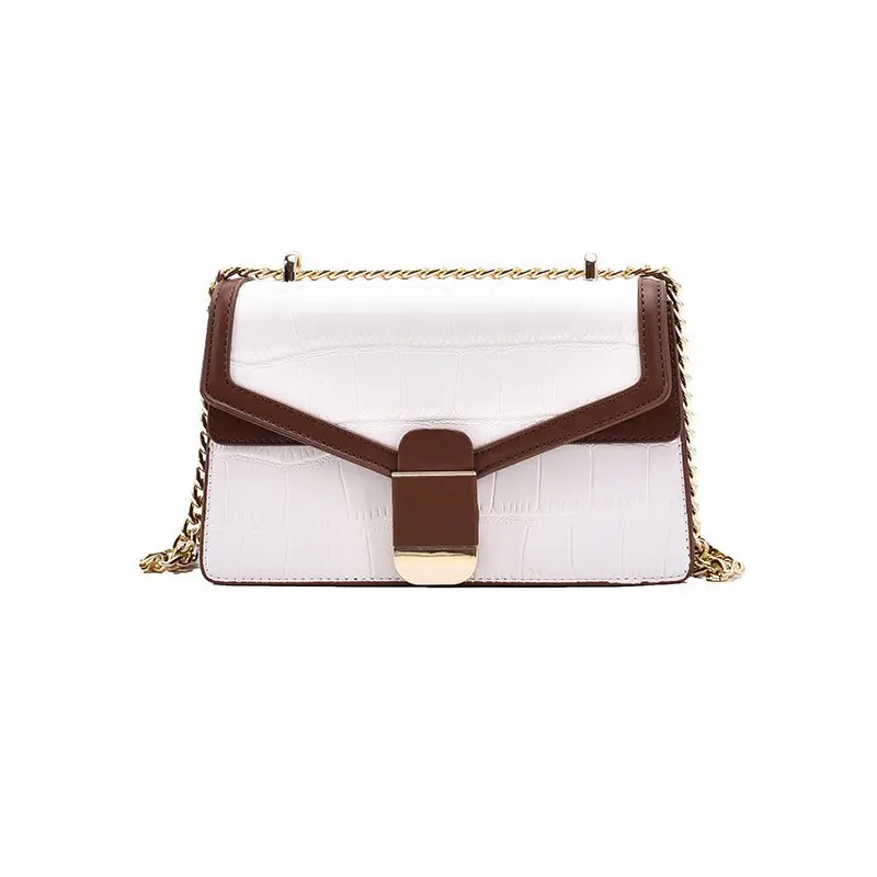 

Contrast Color Designer Small PU Leather Crossbody Bags for Women 2021 Trend Shoulder Handbags Branded Women's Hand Bag