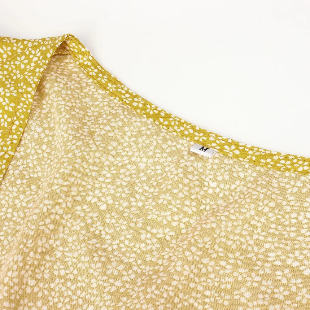 

Women's Floral Print Mini Dress V-Neck Short Sleeve Swing Party Dress for Summer BMF88