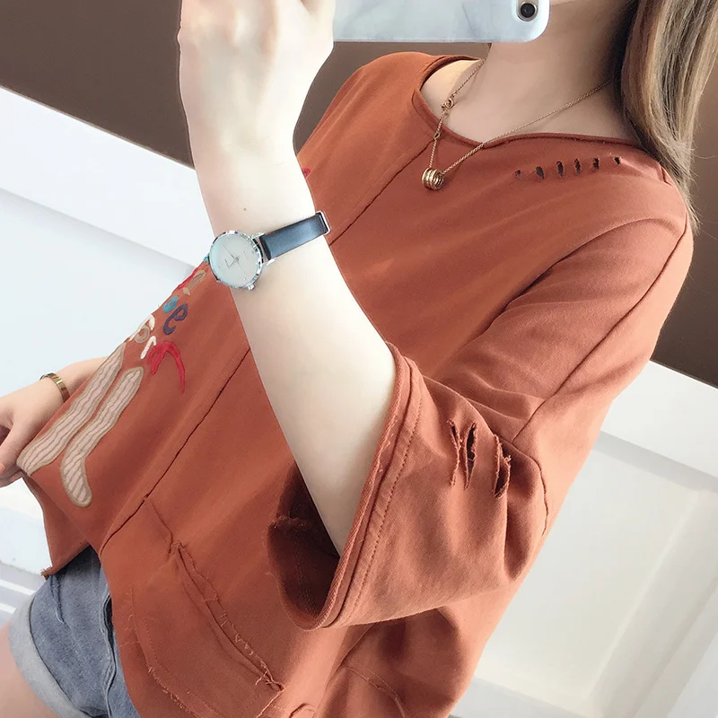 

Summer 2021 New Women's Short Sleeve T-shirt Summer Women's Loose Design Small Short Top Fashion