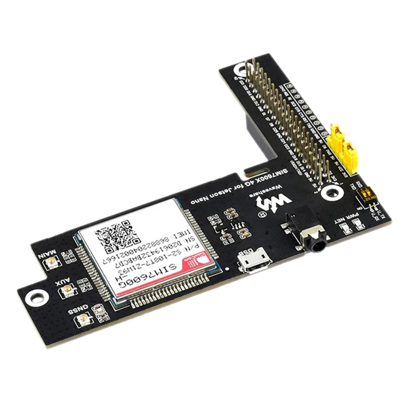 

Модуль расширения Waveshare SIM7600G-H 4G/3G/2G для Jetson Nano GNSS, позиционирование GPIO, 40-контактный интерфейс