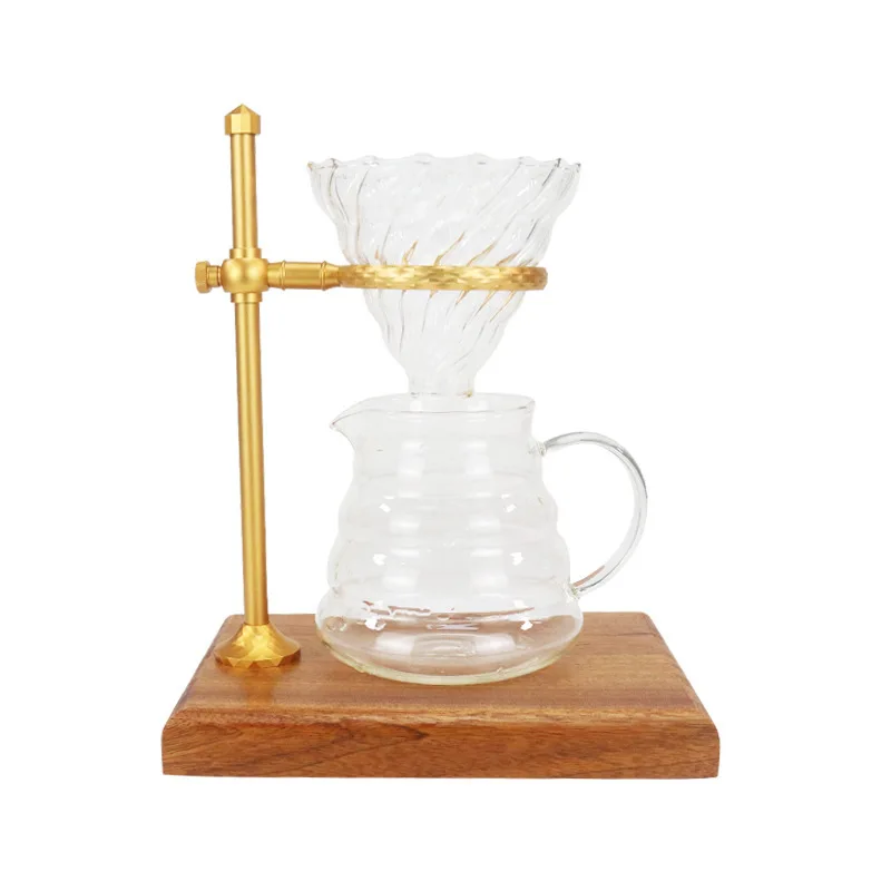 

Wood Base Hand Coffee Filter Holder Adjustable Cup Holder Hand Coffee Filter Dripper Pot Rack Holder Stand Coffee Accessory