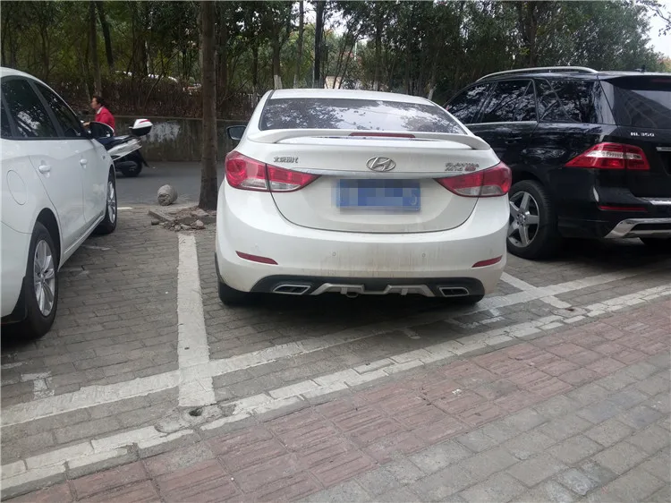 Для Hyundai Elantra задний спойлер ABS бампер диффузор защитные бамперы для 2012 2015 After chrome