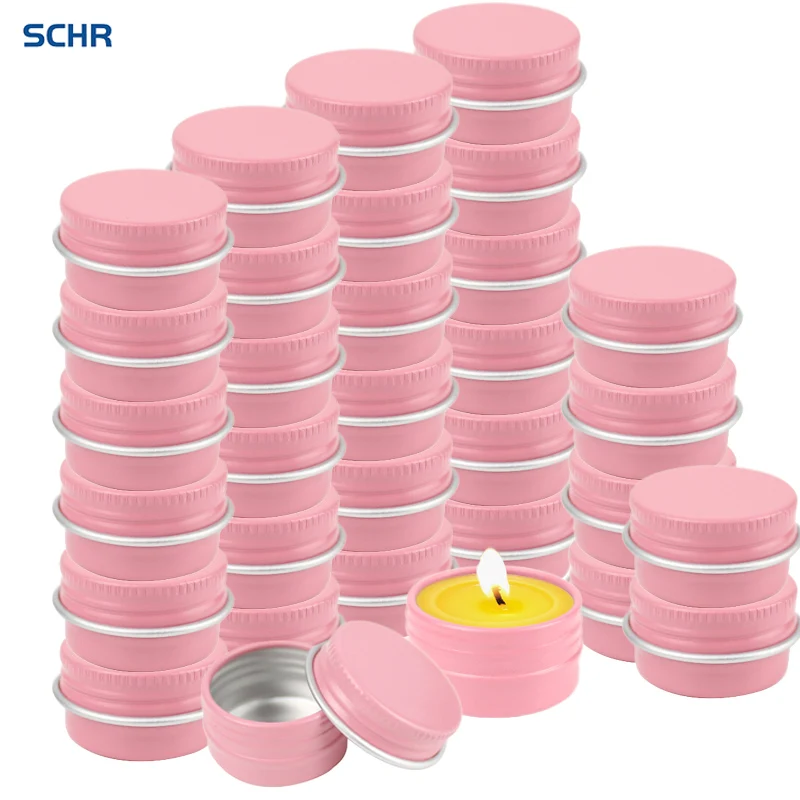 

100Pcs 5g Mini Aluminum Tin with Screw Lids Empty Cosmetic Containers for Lip Balm Cream Jar Masks Candle Jar
