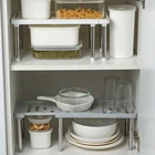 Полка для хранения кухонного шкафа, выдвижная, Штабелируемая, стойка для специй, для дома, кухни, ванной, пластиковые держатели для шкафа