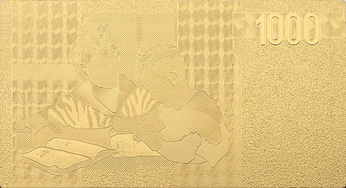 Реалистичная Античная Памятная коллекция из золотой пластиковой фольги 2