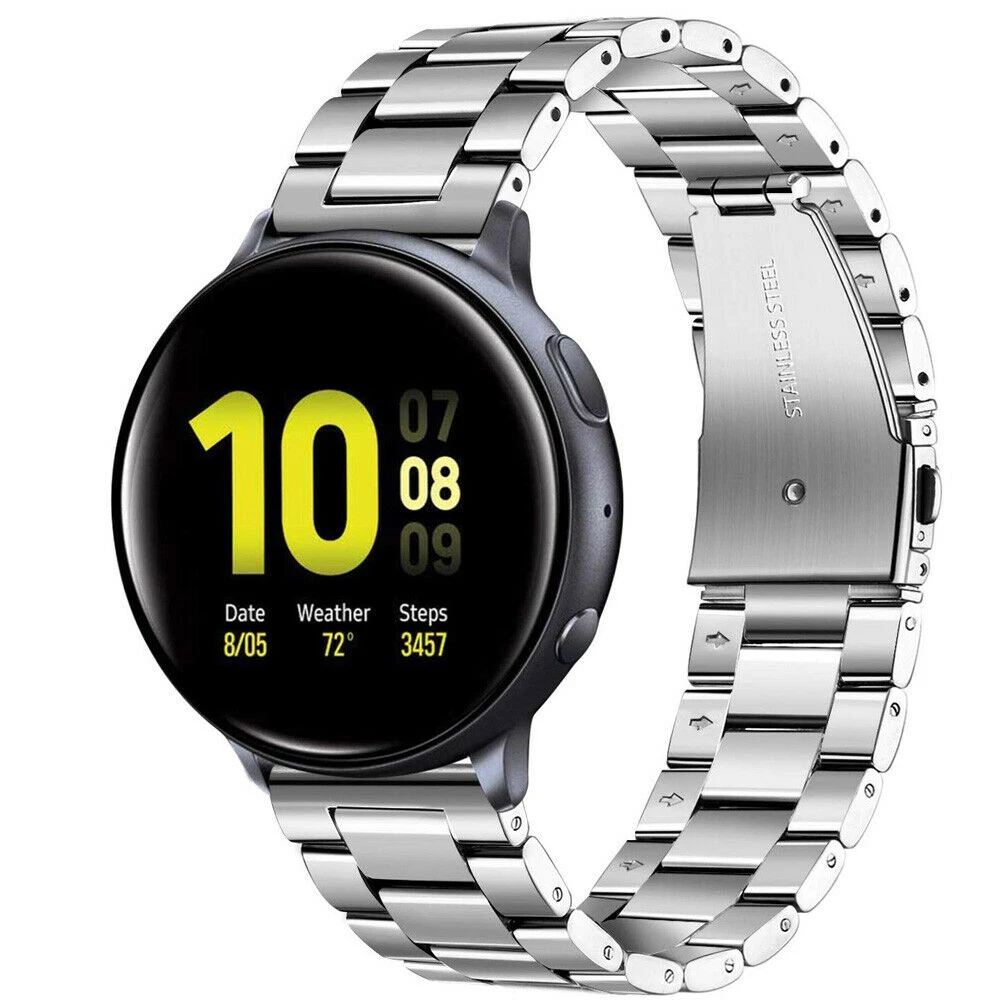 Ремешок из нержавеющей стали для Galaxy Watch 46 мм деловой Браслет Samsung Active2 40 44 20 22 Ticwatch