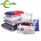 50 шт. односторонняя прозрачная односторонняя сумка на молнии для одежды, нижнее белье, футболки, куртки, обуви, путешествий, игрушек, бытовые пакеты для упаковки