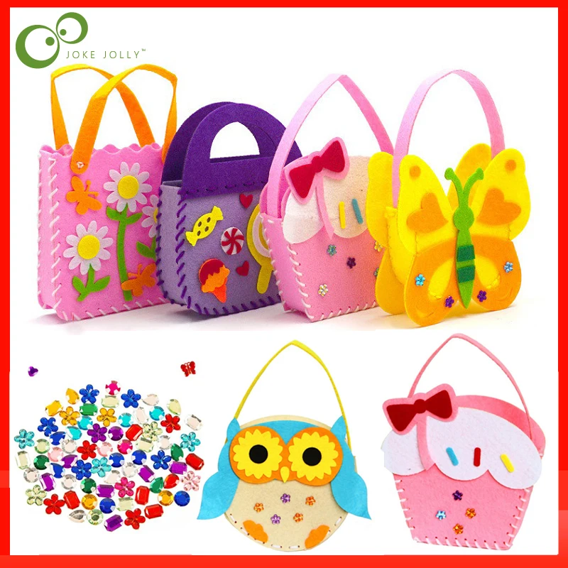 4 шт. нетканый материал Сделай Сам сумки детские Dindergarten алмазы для детского