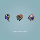 Модная дизайнерская эмалированная брошь с изображением звездного неба, цветка, погружения в воду, звездного неба, низа, поисков Луны, значок на булавке для шляпы