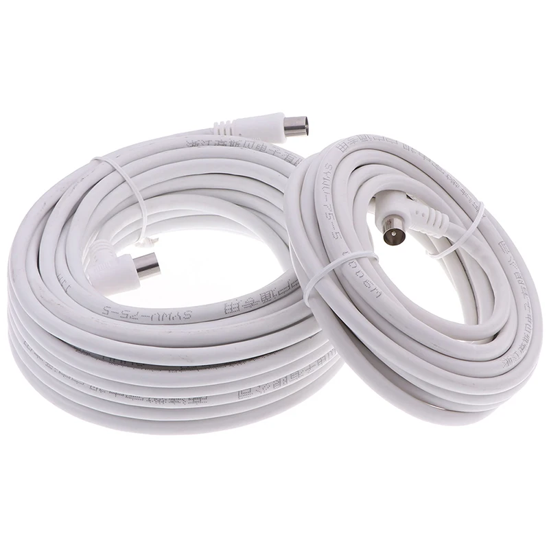 

1Pc 5M/10M PAL Male to Male TV Lead Shielded Aerial Coaxial Cable