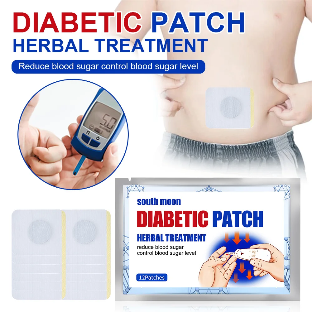 

12pcs Diabetic Patch Stabilizes Blood Sugar Level Natural Herbal High Blood Sugar Diabetes Patch Balance Blood Sugar Health Care