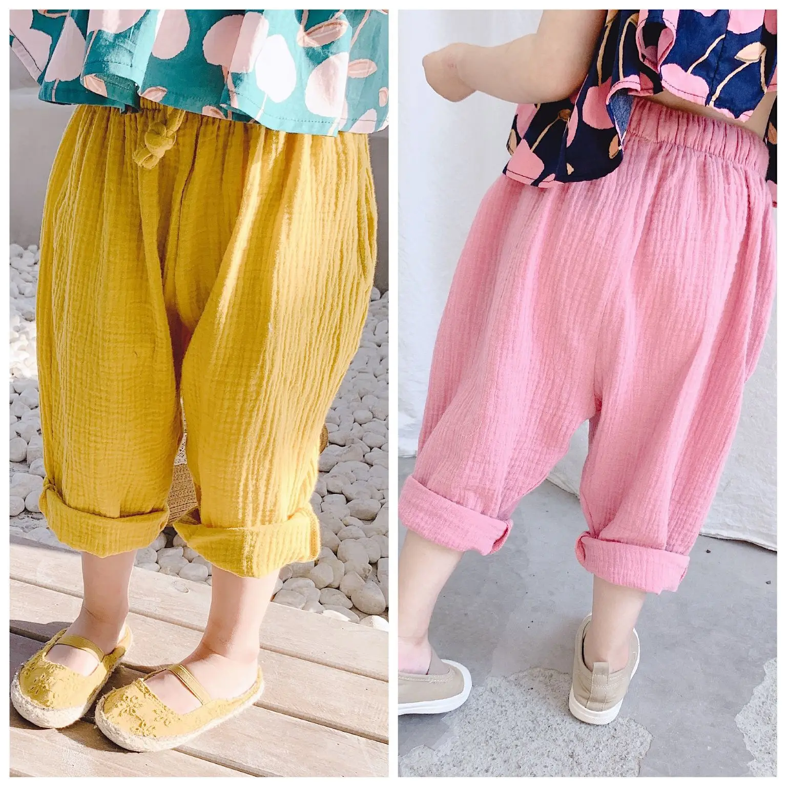 2020 летние детские штаны для девочек однотонные с защитой от комаров маленьких