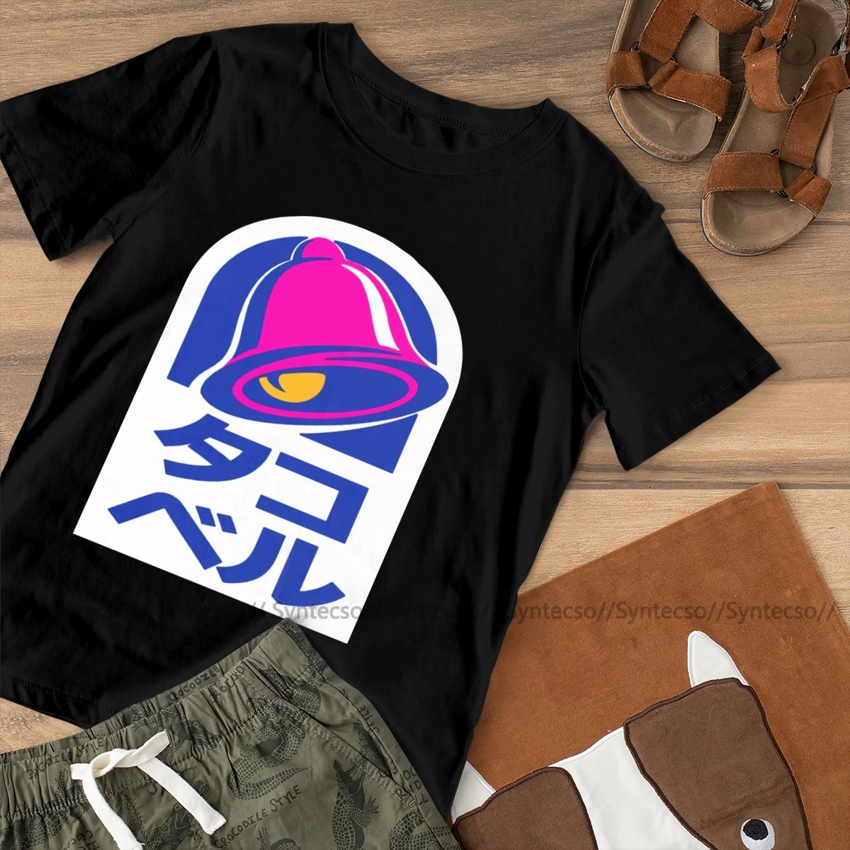 Футболка Hiragana Tako Beru женская модная рубашка с круглым вырезом и графическим