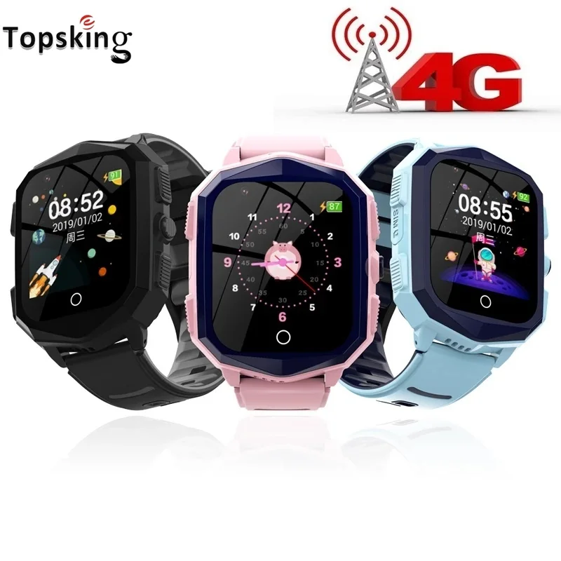 

4G IP67 Waterproof Smart GPS WI-FI Tracker Locate Kid Student Remote Camera Monitor Smartwatch Video Call Android Phone Watch