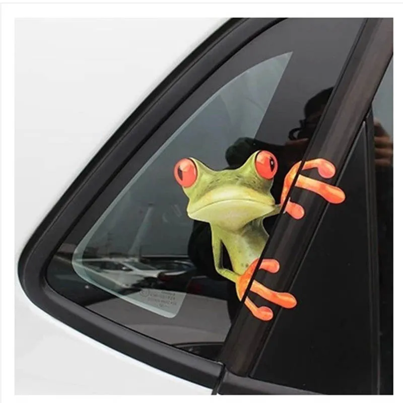 

Universal 1Pcs Auto Stickers Reflective Funny Gecko Waterproof Car Sticker Cartoon Frog Car Sticker 3D Exterior Decoration