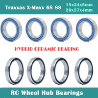 rc wheel hub bearings for traxxas x maxx 6s 8s 15x24x5mm 20x27x4mm hybrid ceramic ball bearing set pick of 8pcs