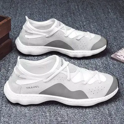

Tuoqi Douyin spirit Xia social boy net shoes lazy people sports leisure elastic cloth light and comfortable 2021 Walking shoes