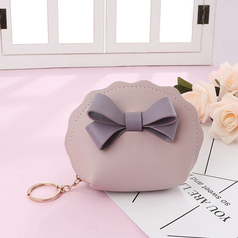 

Lovely Mini Cute Pu Bow Small Bag Wallet Women Pu Leather Coin Purses Fashion Handbag Girls Coin Card Holder Kids Purse Gift New