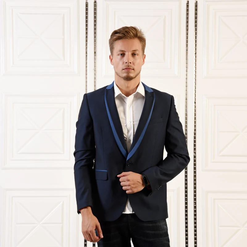 Роскошный Блейзер для выпускного вечера блестящее синее черное платье с