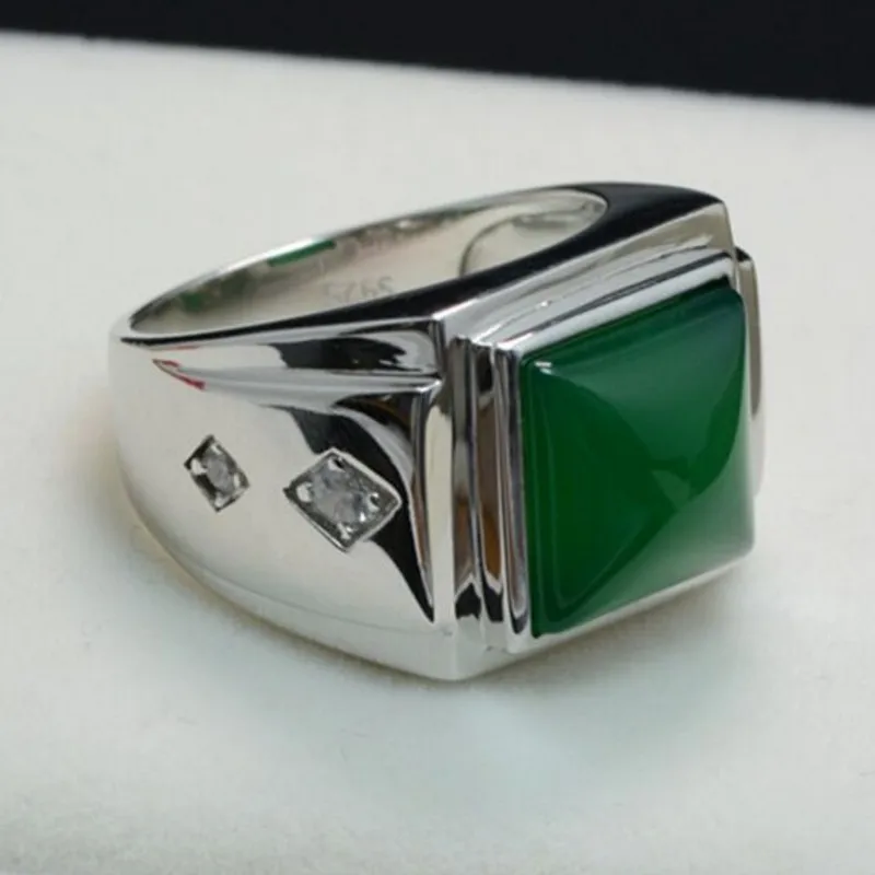 100% натуральное 925 Чистое серебро набор с мужским кольцом из натуральной