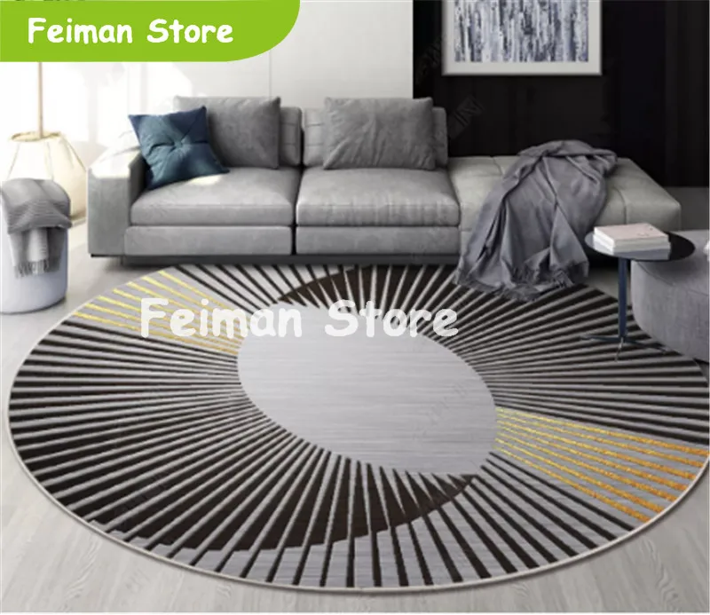Нордические геометрические круглые ковры для коврик гостиной Большие размеры