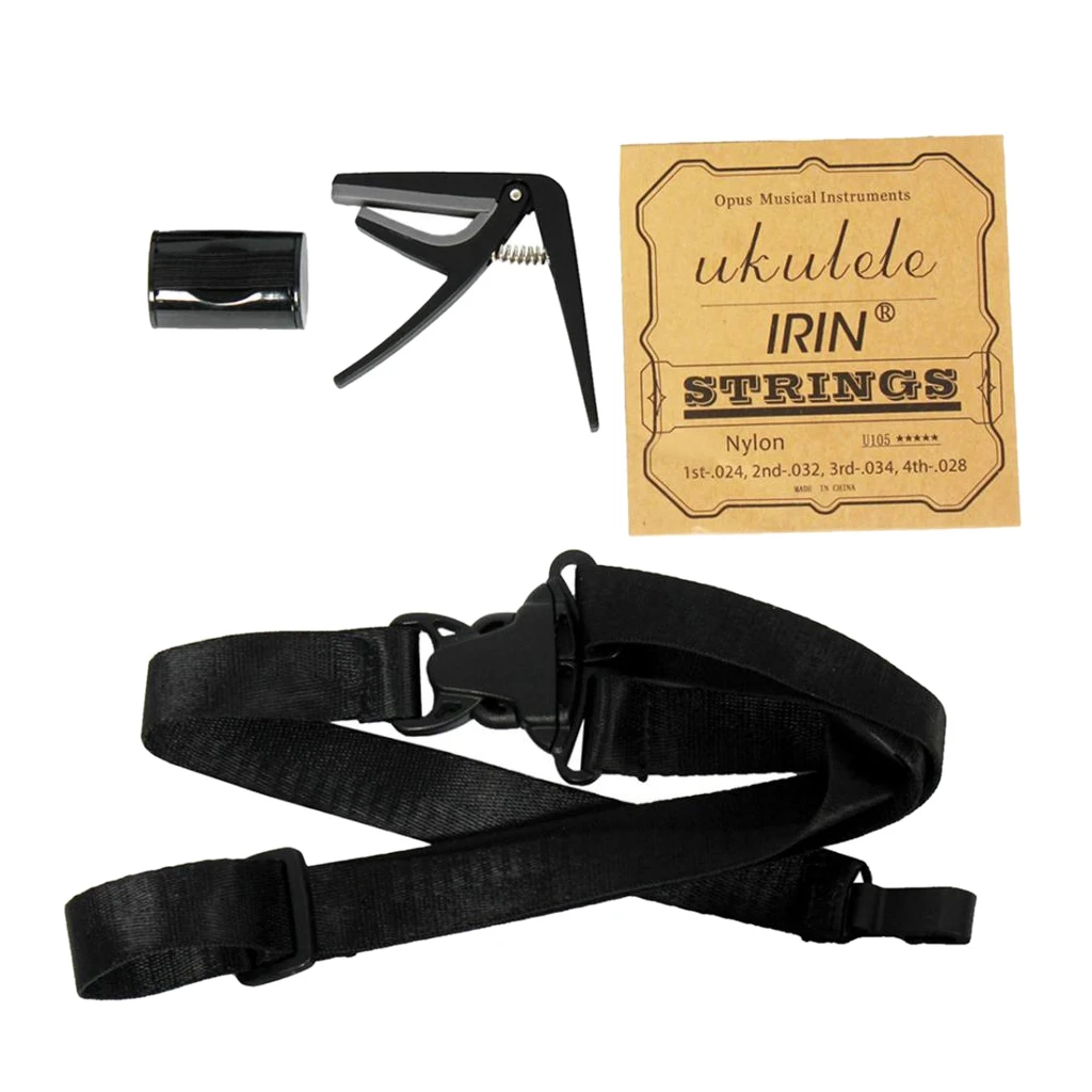 Ukulele Begginer Kit Strap+Strings+Capo+Rhythm Sand Shaker Hammer for Beginner Practice | Спорт и развлечения