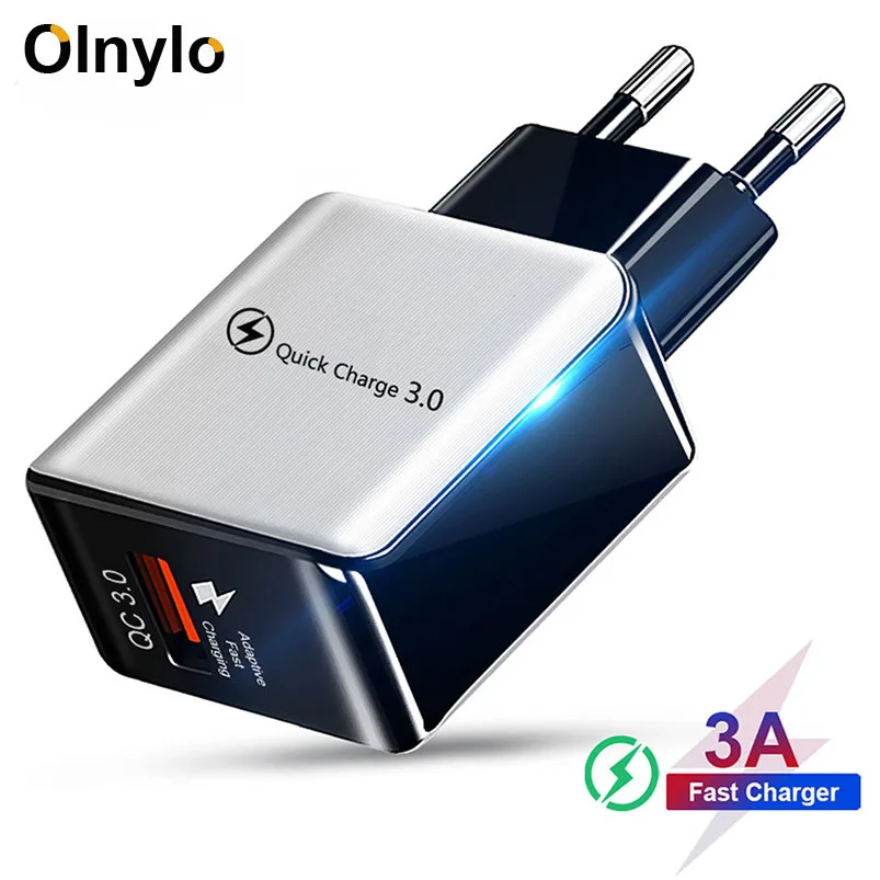 USB адаптер Olnylo для быстрой зарядки 18 Вт 3 0 дюйма|Зарядные устройства телефонов| |