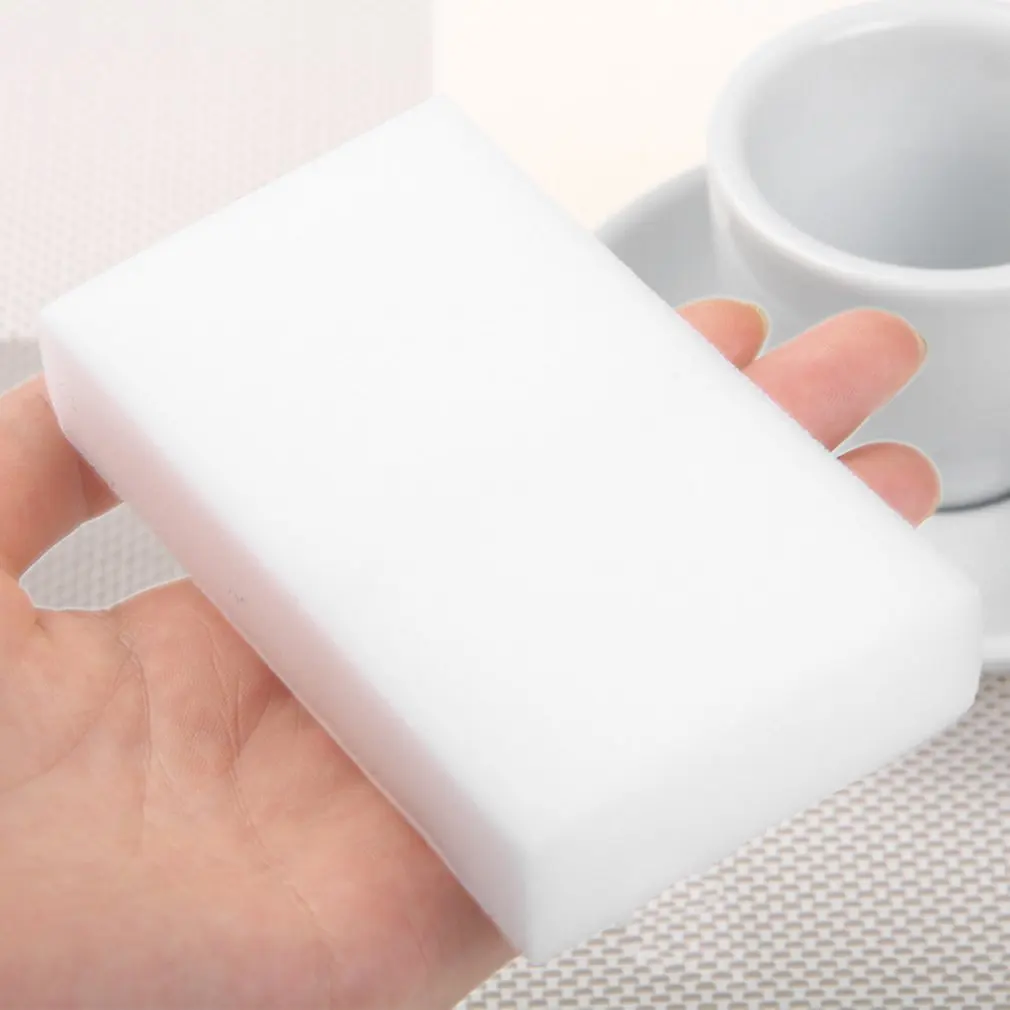 

100pcs/lot White Magic Sponge Cleaner Eraser Multi-functional Cleaner Melamine Sponge for Kitchen Bathroom Cleaning 100x60x15mm