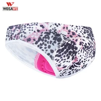 wosawe women cycling shorts 5d gel padded panties leopard print mountain bike shorts breathable underwear pink mtb shorts
