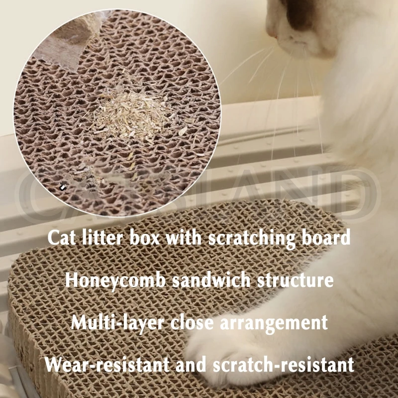 

Top-in Litter Box Cat Toilet Large Splash-Proof Cat Litter Box Closed Litter Box Cat Potty Toilet