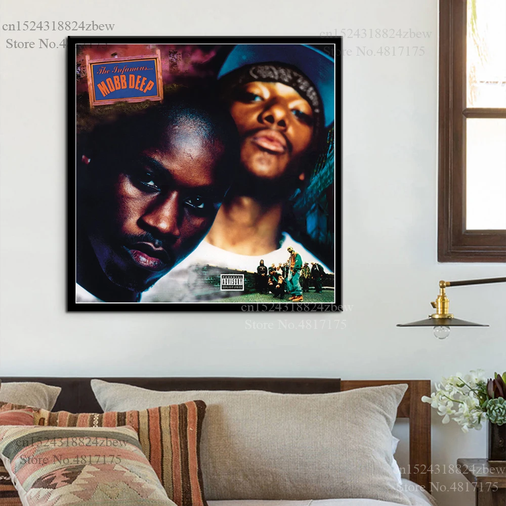 Mobb Deep постер рэпер певец музыкальный альбом неизвестная Картина на холсте