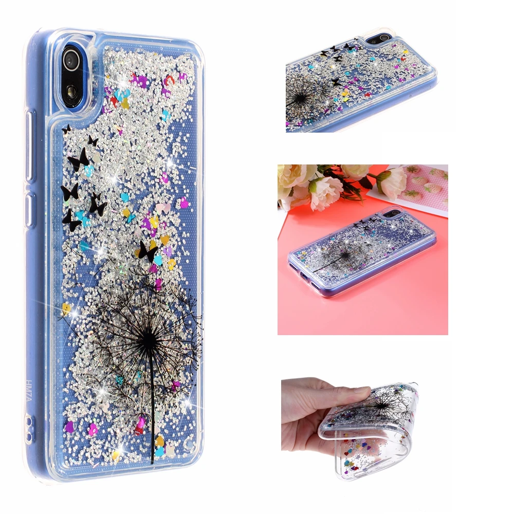Quicksand Case for Xiaomi Redmi 7A Redmi7A Soft TPU Cover Xaomi A7 Liquid Glitter Xiomi Armor Funda | Мобильные телефоны и