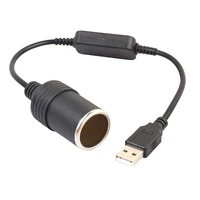 5v 2a usb male to 12v car cigarette lighter socket converter cable adapter for dvr car charger electronics auto accessories