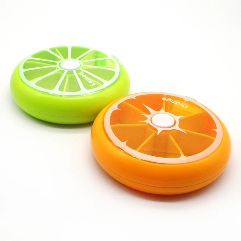 Портативный круглый Форма маленький медицина таблетки коробка 7 дней в неделю