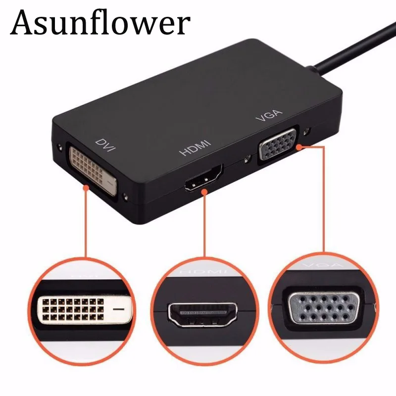 Адаптер Asunflower мини дисплейный Порт Thunderbolt DP HDMI VGA DVI кабель преобразователь Для IMac