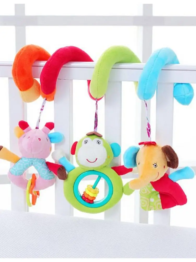 

New Baby Rattles Mobiles Educational Toys For Children Teether Toddlers Bed Bell Baby Playing Kids Stroller Hanging Dolls