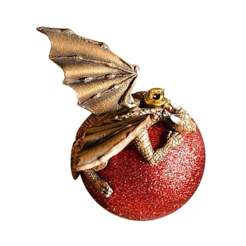 Christmas Ornaments Tree Decorations Creative Decoration Resin Dragons Protecting Baubles Like Their Own Eggs Pendant | Дом и сад