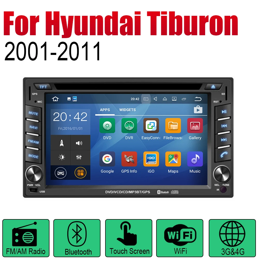 Автомобильный DVD GPS навигатор ZaiXi Android для Hyundai Tiburon 2001 ~ 2011 проигрыватель навигация