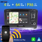 Автомобильный мультимедийный плеер 7 дюймов, Android 10, PX6, 4G + 64G, Bluetooth 5,0, TDA7850, DVD, для Audi TT 2006-2015, беспроводной, Carplay, GPS, Navi, радио